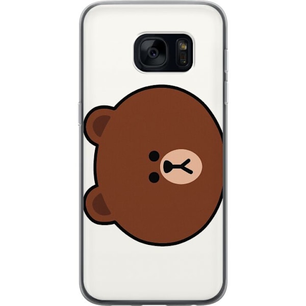 Samsung Galaxy S7 Gjennomsiktig deksel line friends brown