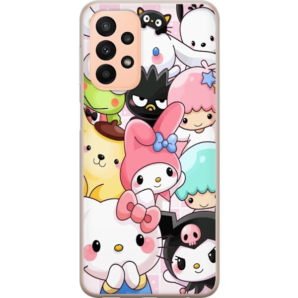 Samsung Galaxy A23 Genomskinligt Skal Kawaii Sanrio Crew