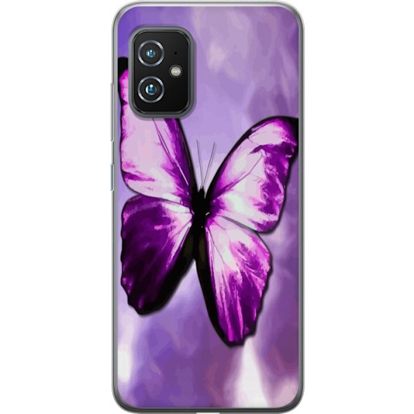 Asus Zenfone 8 Läpinäkyvä kuori Perhonen