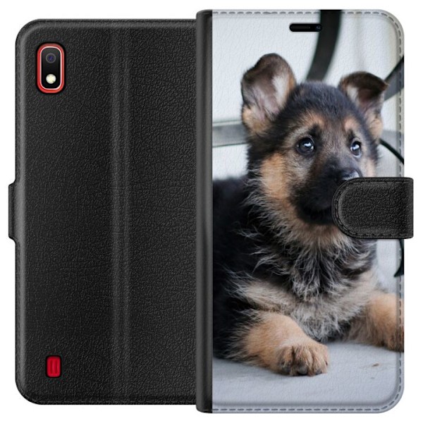 Samsung Galaxy A10 Lompakkokotelo Saksanpaimenkoira Puppy