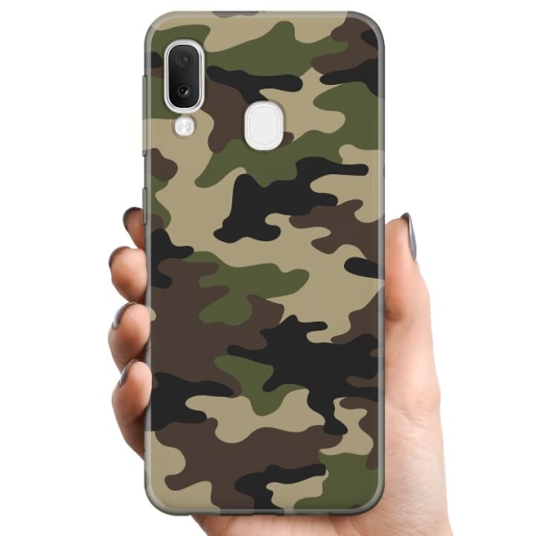 Samsung Galaxy A20e TPU Mobilcover Militær