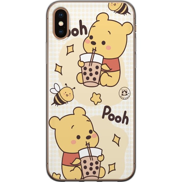 Apple iPhone XS Max Läpinäkyvä kuori Nalle Pooh - klassinen karhumotiivi uudessa tulkinnassa