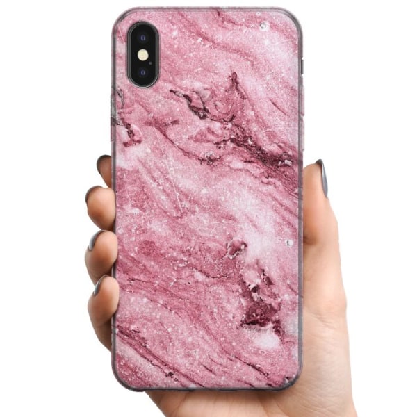 Apple iPhone XS TPU Mobilcover Glitter Marmor
