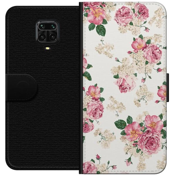 Kompatibelt Plånboksfodral till Xiaomi Redmi Note 9 Pro Retro Blommor