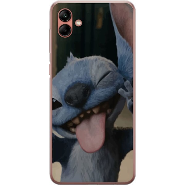 Samsung Galaxy A04 Genomskinligt Skal Stitch Söt Alien – Blå Favorit från Yttre Rymden