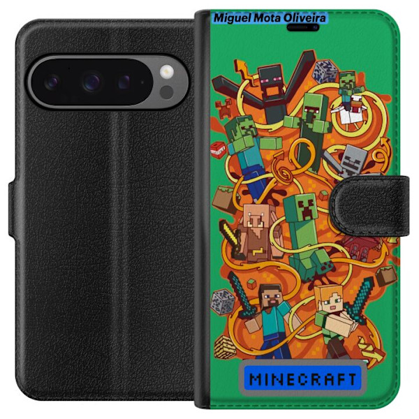 Google Pixel 9 Pro XL Plånboksfodral Minecraft