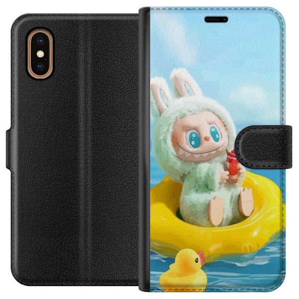 Apple iPhone XS Max Lompakkokotelo Labubu Macaron-sarja