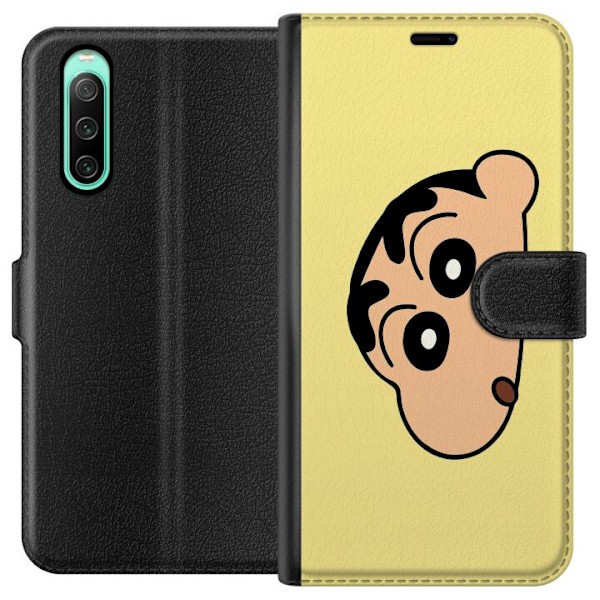 Sony Xperia 10 IV Tegnebogsetui Peeking Shinchan