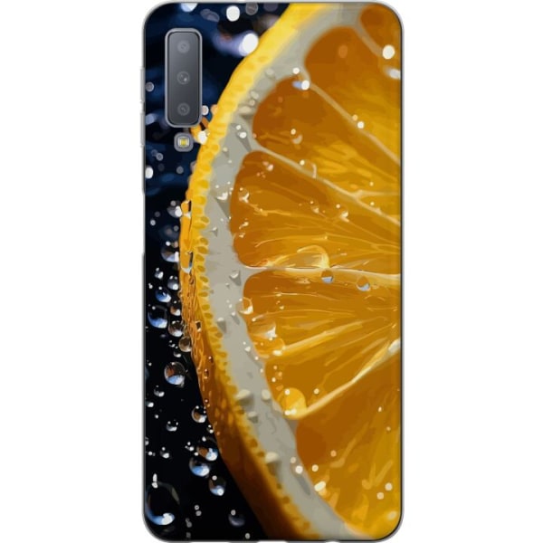 Samsung Galaxy A7 (2018) Genomskinligt Skal Apelsin
