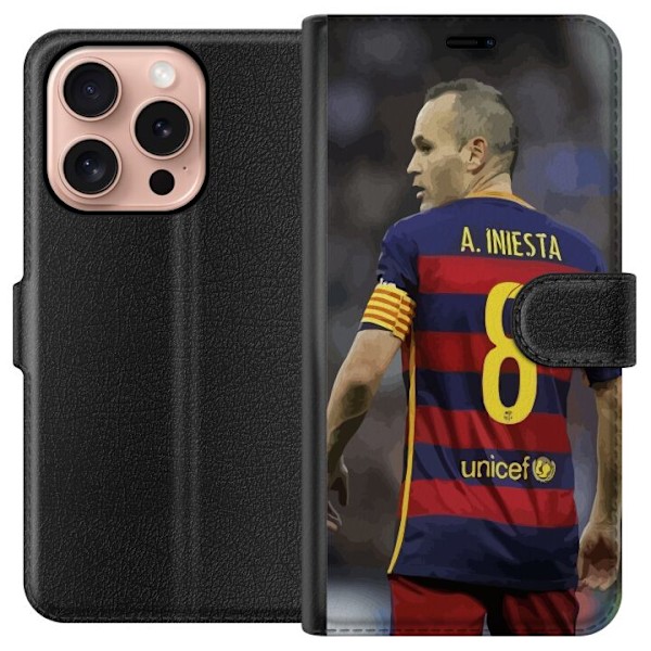 Apple iPhone 16 Pro Tegnebogsetui Andrés Iniesta (FC Barcelon