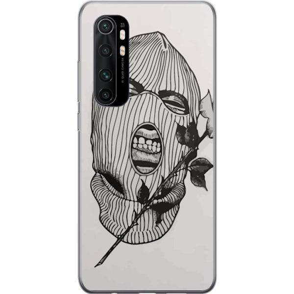 Xiaomi Mi Note 10 Lite Genomskinligt Skal Ski Mask Ros Streetwear Design Grafiskt Motiv Spänning Urban Stil Street Art Maskerad Symbol