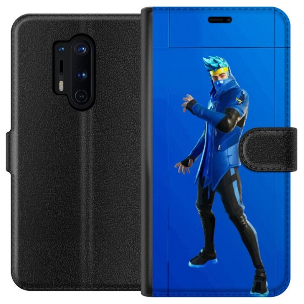 OnePlus 8 Pro Tegnebogsetui Fortnite - Ninja Blue