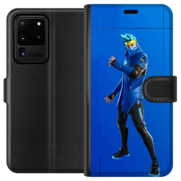 Samsung Galaxy S20 Ultra Plånboksfodral Fortnite - Ninja Blue