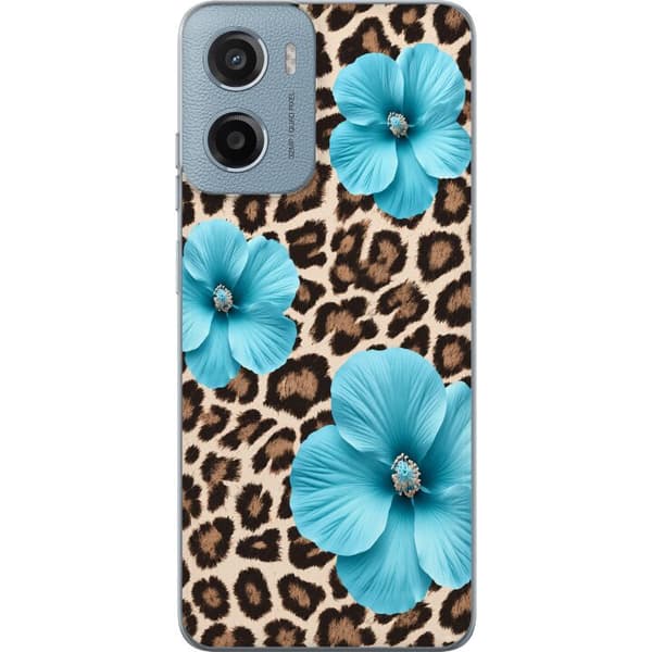 Kompatibelt Mobildeksel til Motorola Moto G05 Brun blomsterleopard brun
