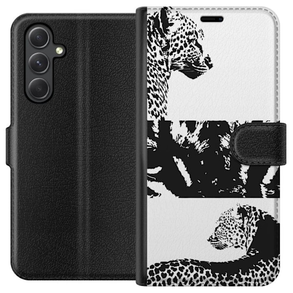 Samsung Galaxy A05s Lompakkokotelo Leopard Faces