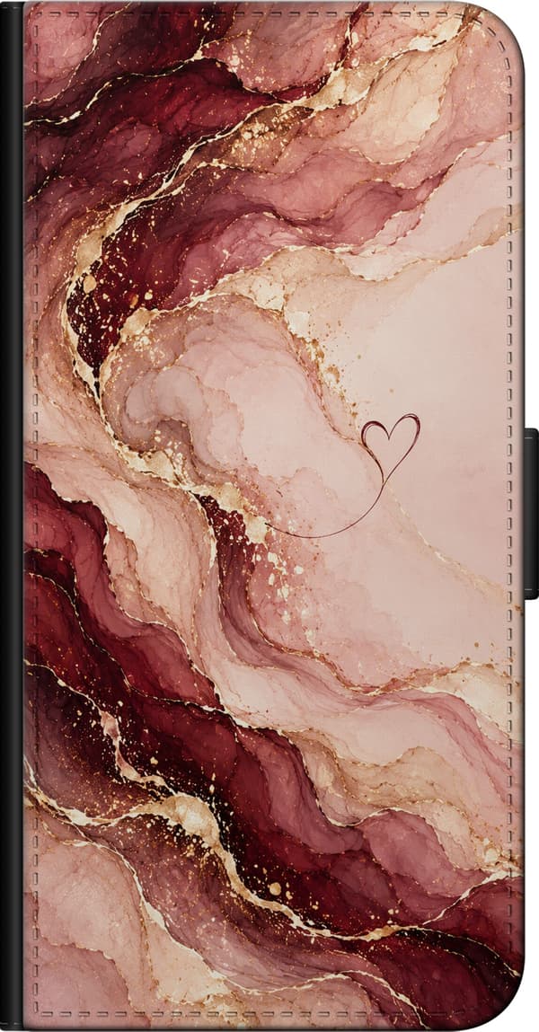 Kompatibel Tegnebogsetui til Samsung Galaxy Note10+ Vinmarmor pink
