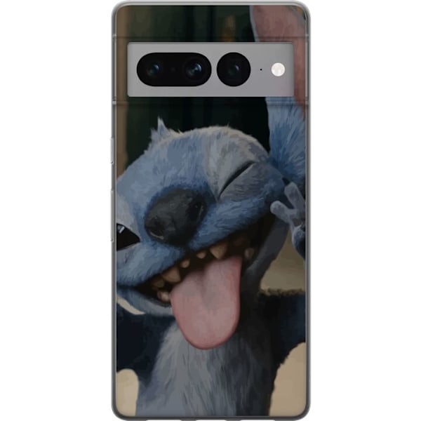Google Pixel 7 Pro Genomskinligt Skal Stitch Söt Alien – Blå Favorit från Yttre Rymden