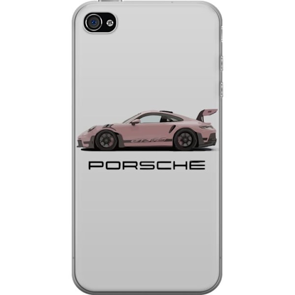 Apple iPhone 4 Gjennomsiktig deksel Porsche 911 Pink