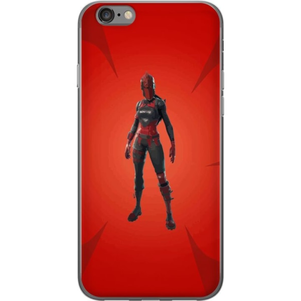 Apple iPhone 6s Gennemsigtig cover Fortnite - Rød Ridder
