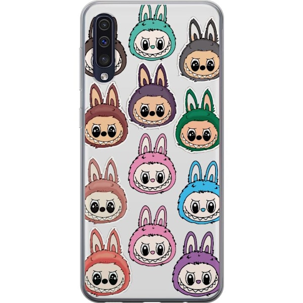 Samsung Galaxy A50 Läpinäkyvä kuori Labubu Macaron Monster