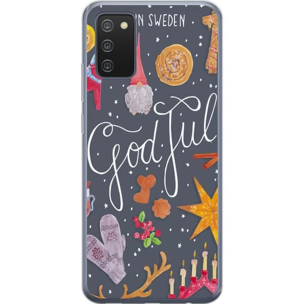 Kompatibelt Mobilskal till Samsung Galaxy A02s God Jul - Mönster