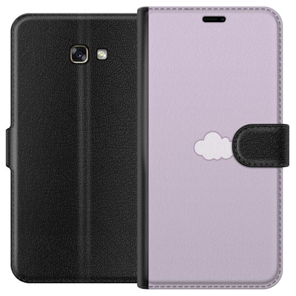 Samsung Galaxy A3 (2017) Plånboksfodral Lila Moln – minimalistiskt moln på lila bakgrund