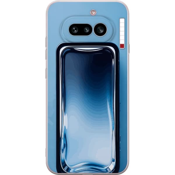 Kompatibel Mobilcover til Nothing Phone (4a) Abstrakt blå glaseffekt med bløde overgange og blanke reflektioner blå