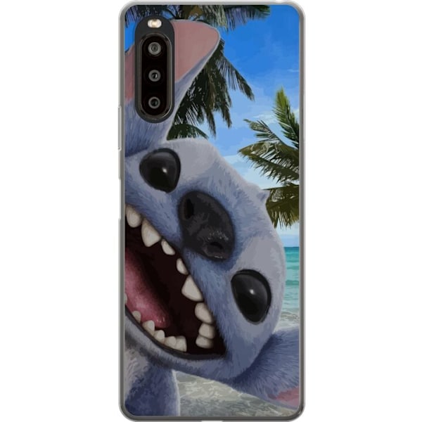 Sony Xperia 10 II Genomskinligt Skal Stitch mobilskal med Palmer i söt vänskapsdesign