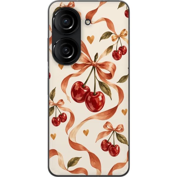 Kompatibelt Mobildeksel til Asus Zenfone 10 Høstkirsebær beige