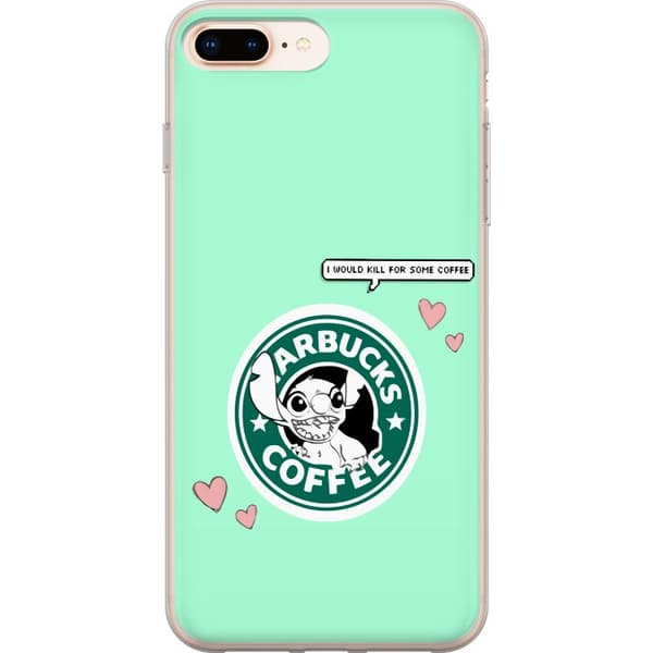 Kompatibelt Mobilskal till Apple iPhone 8 Plus Stitch Kaffe