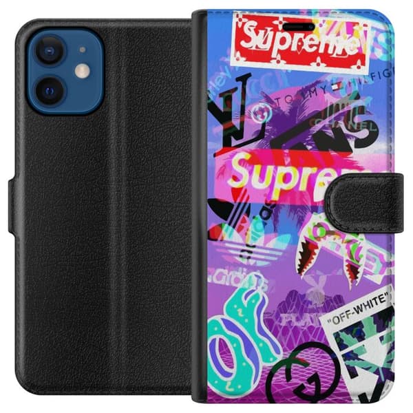 Kompatibelt Plånboksfodral till Apple iPhone 12 mini 3D Märken