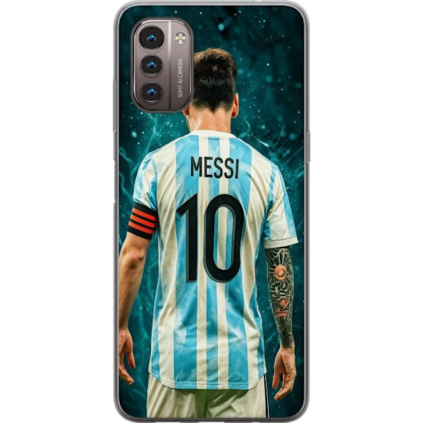 Nokia G21 Läpinäkyvä kuori Messi