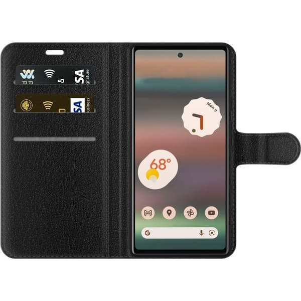 Kompatibel Tegnebogsetui til Google Pixel 6a Marmor Blå Lilla
