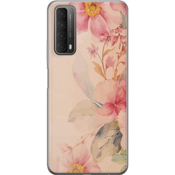 Huawei P smart 2021 Gennemsigtig cover Farverige Blomster