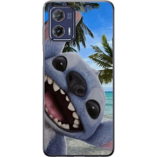 Motorola Moto G73 Genomskinligt Skal Stitch mobilskal med Palmer i söt vänskapsdesign