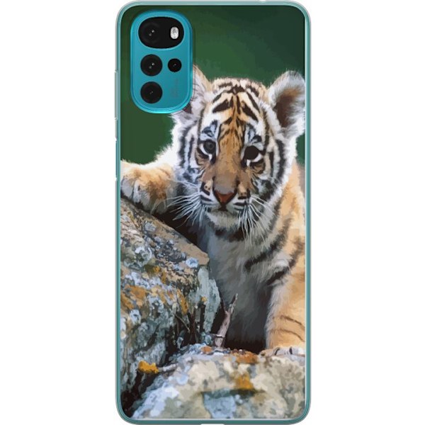 Motorola Moto G22 Gjennomsiktig deksel Tiger