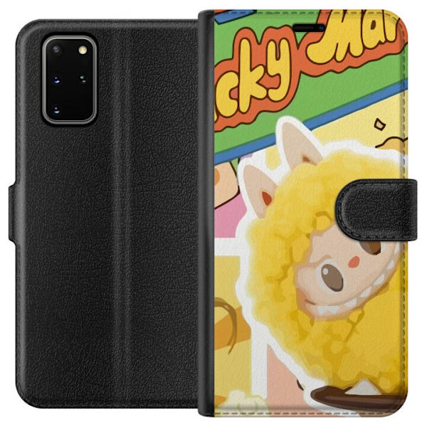 Samsung Galaxy S20+ Tegnebogsetui Labubu Wacky Mart Pop Mart Serie Samlerfigur Sød Design Populært Motiv Figurserie Kreativ Kunst Leksak