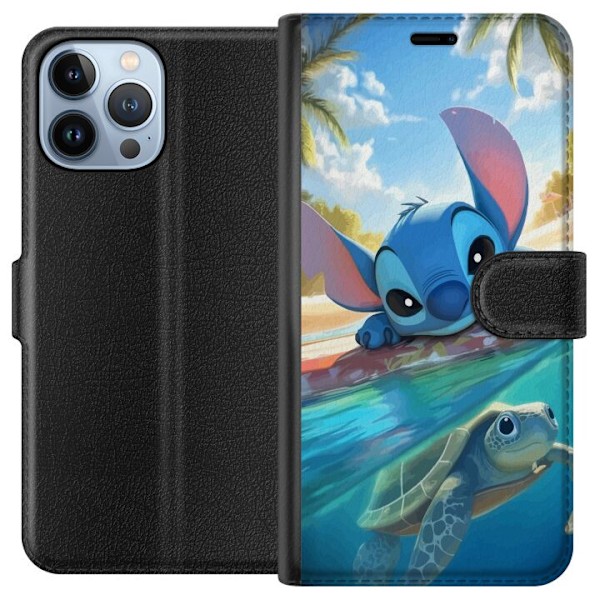 Apple iPhone 13 Pro Max Plånboksfodral Stitch med sköldpadda