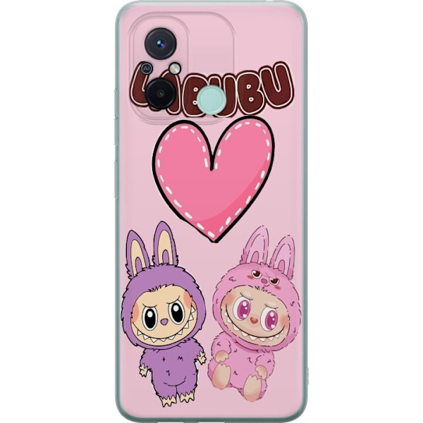 Xiaomi Redmi 12C Genomskinligt Skal Labubu Pink Monster