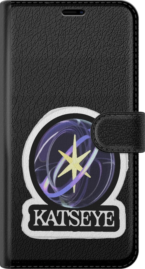 Kompatibel Tegnebogsetui til Apple iPhone 17 Katseye kosmisk stjernesymbol med lilla planet og lysende gul stjerne lilla