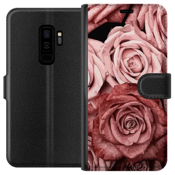 Kompatibel Tegnebogsetui til Samsung Galaxy S9+ Roser