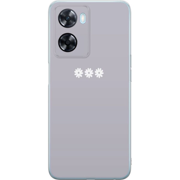 OnePlus Nord N20 SE Läpinäkyvä kuori Lila Blomminimalismi - tyylikäs kukkakuva lila taustalla