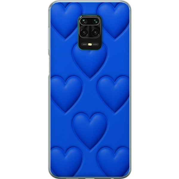 Xiaomi Redmi Note 9 Pro Läpinäkyvä kuori Siniset Sydämet