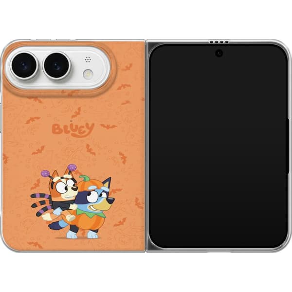 Kompatibelt Mobildeksel til Apple iPhone Duo Tegnede hunder utkledd til Halloween med gresskar, flaggermus og heksehatter oransje