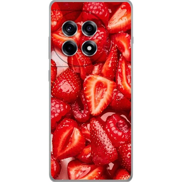 OnePlus 12R Läpinäkyvä kuori Mansikkakuviointi - makea moti