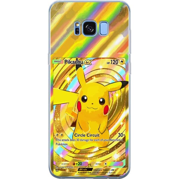 Kompatibelt Mobildeksel til Samsung Galaxy S8 Gullig Pikachu EX samlebilde med regnbueeffekter gull