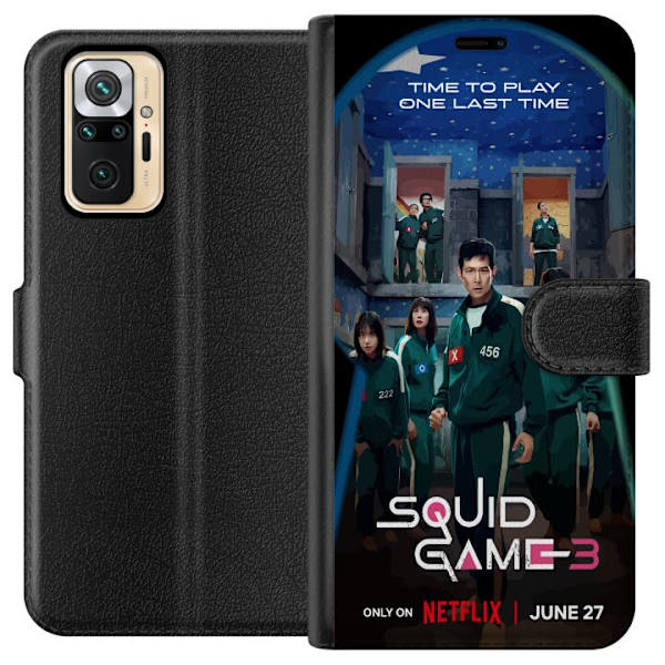 Xiaomi Redmi Note 10 Pro Plånboksfodral Squid Game Säsong 3 Seriefigurer Populärt TV Serie Motiv Ikoner Spänning Drama Asiatisk Design Trend