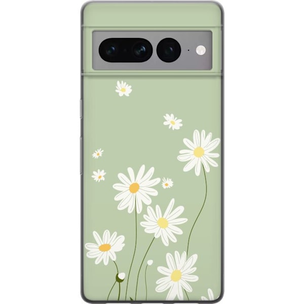 Google Pixel 7 Pro Läpinäkyvä kuori Papukaijanpaparit - kukallinen kuviointi ruotsalaiseen kesätyyliin