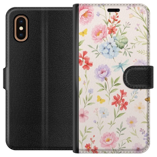 Apple iPhone XS Max Tegnebogsetui Blomster