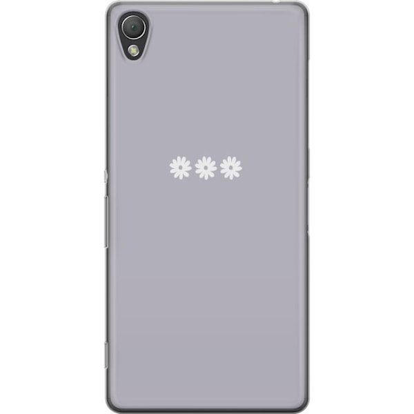 Sony Xperia Z3 Läpinäkyvä kuori Lila Blomminimalismi - tyylikäs kukkakuva lila taustalla